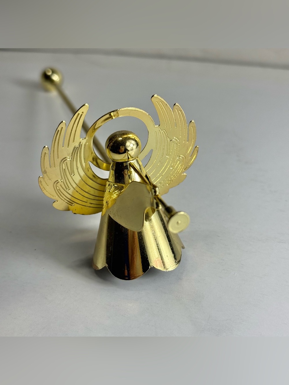 Vintage Brass Angel Candle Snuffer Christmas Holiday Religious Decor MCM 10.5“